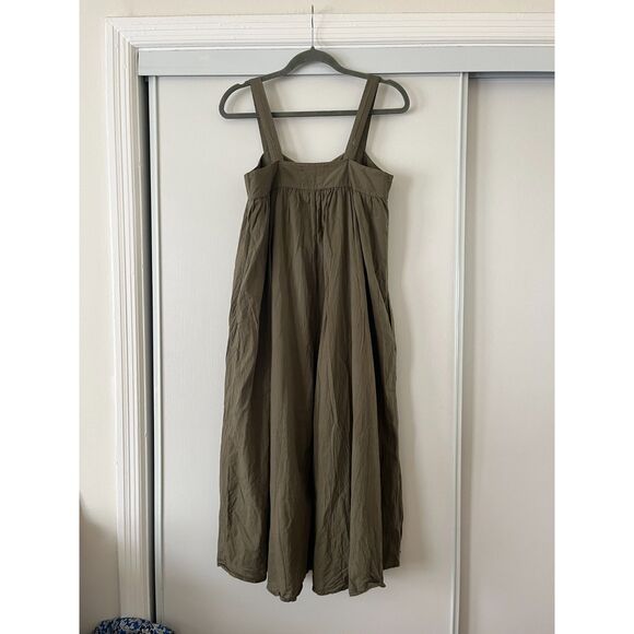 Xirena Army Green Cotton Midi Dress - Picture 2 of 4